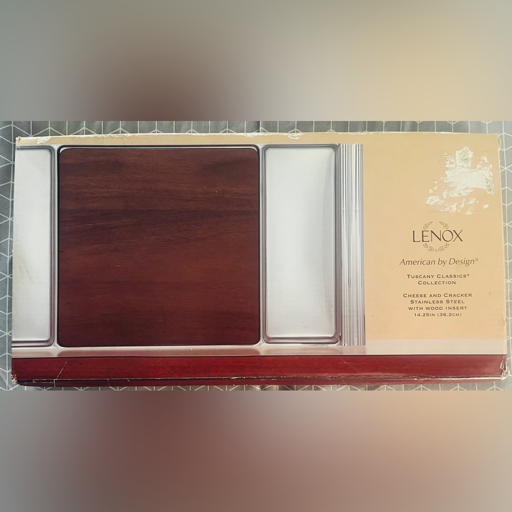 Lenox American By Design Tuscany Classic Collection Cheese and Cracker Tray Set